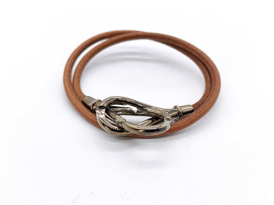 HERMES Atame/Choker/Silver Hardware Bracelet/Bangle