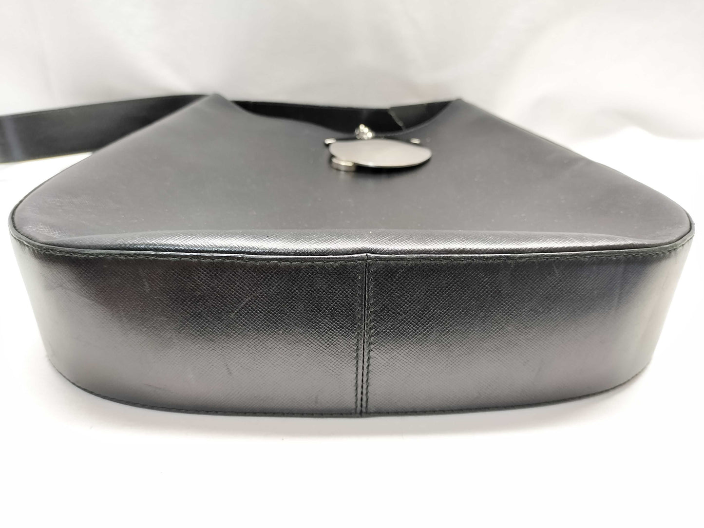 Salvatore Ferragamo Gancini Shoulder Bag with Silver Hardware