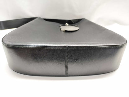 Salvatore Ferragamo Gancini Shoulder Bag with Silver Hardware