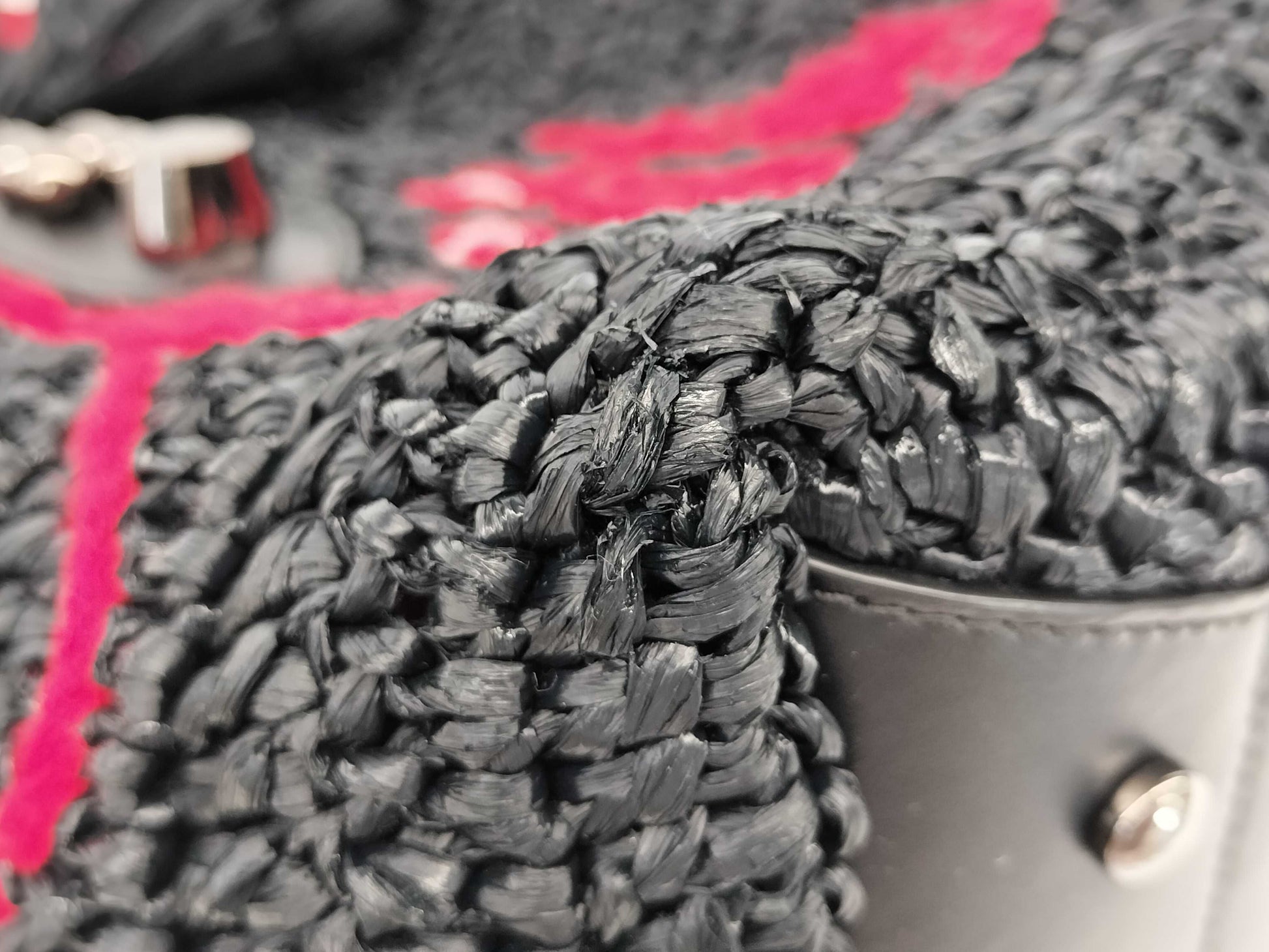 Christian Louboutin Raffia 2-Way Basket Bag Handbag