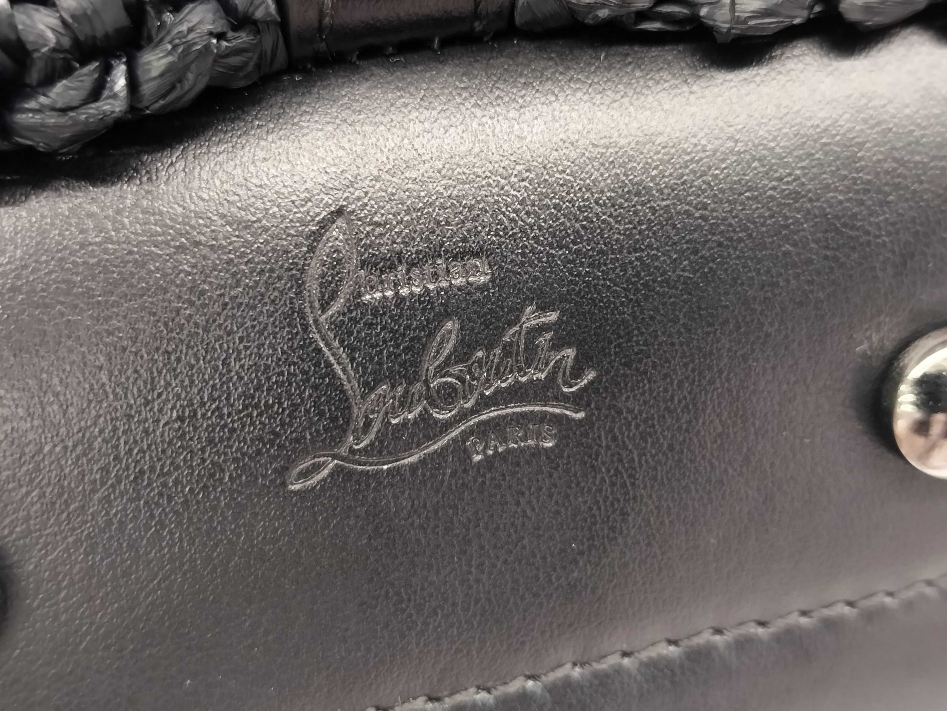 Christian Louboutin Raffia 2-Way Basket Bag Handbag