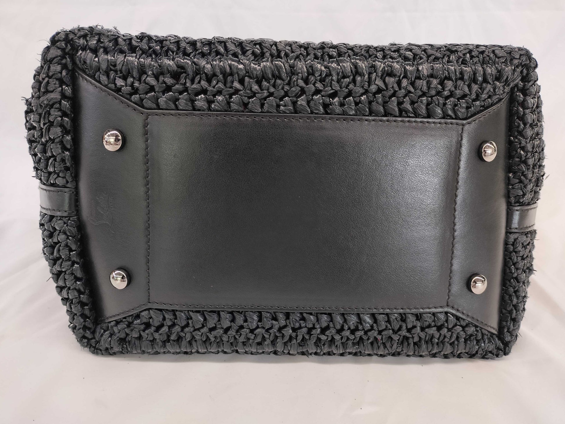 Christian Louboutin Raffia 2-Way Basket Bag Handbag
