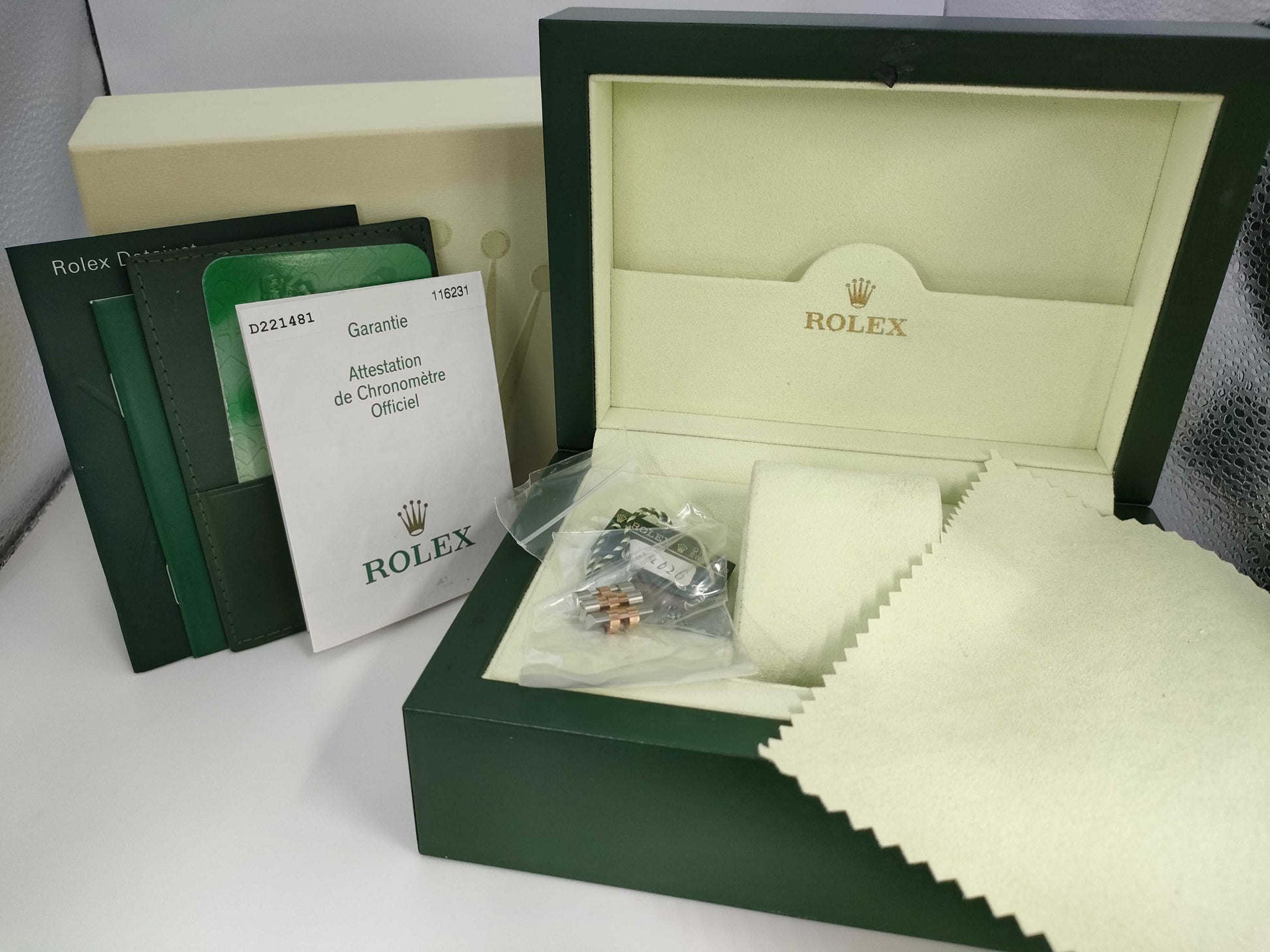 ROLEX 116231 D221481 Black Sunbeam Men's Watch
