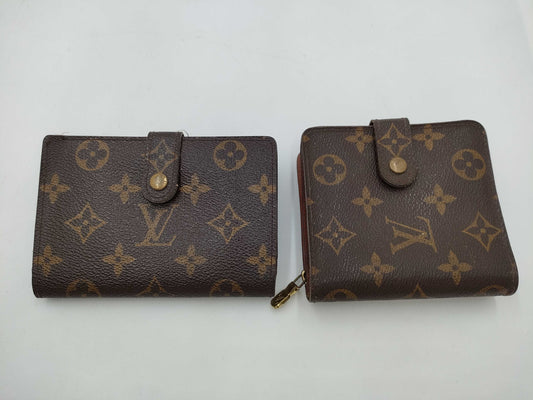 LOUIS VUITTON Monogram Compact Wallet *2 Set Wallet