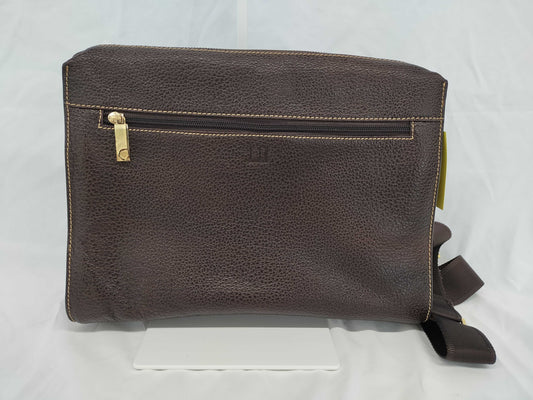 Dunhill Leather Shoulder Bag, Dark Brown