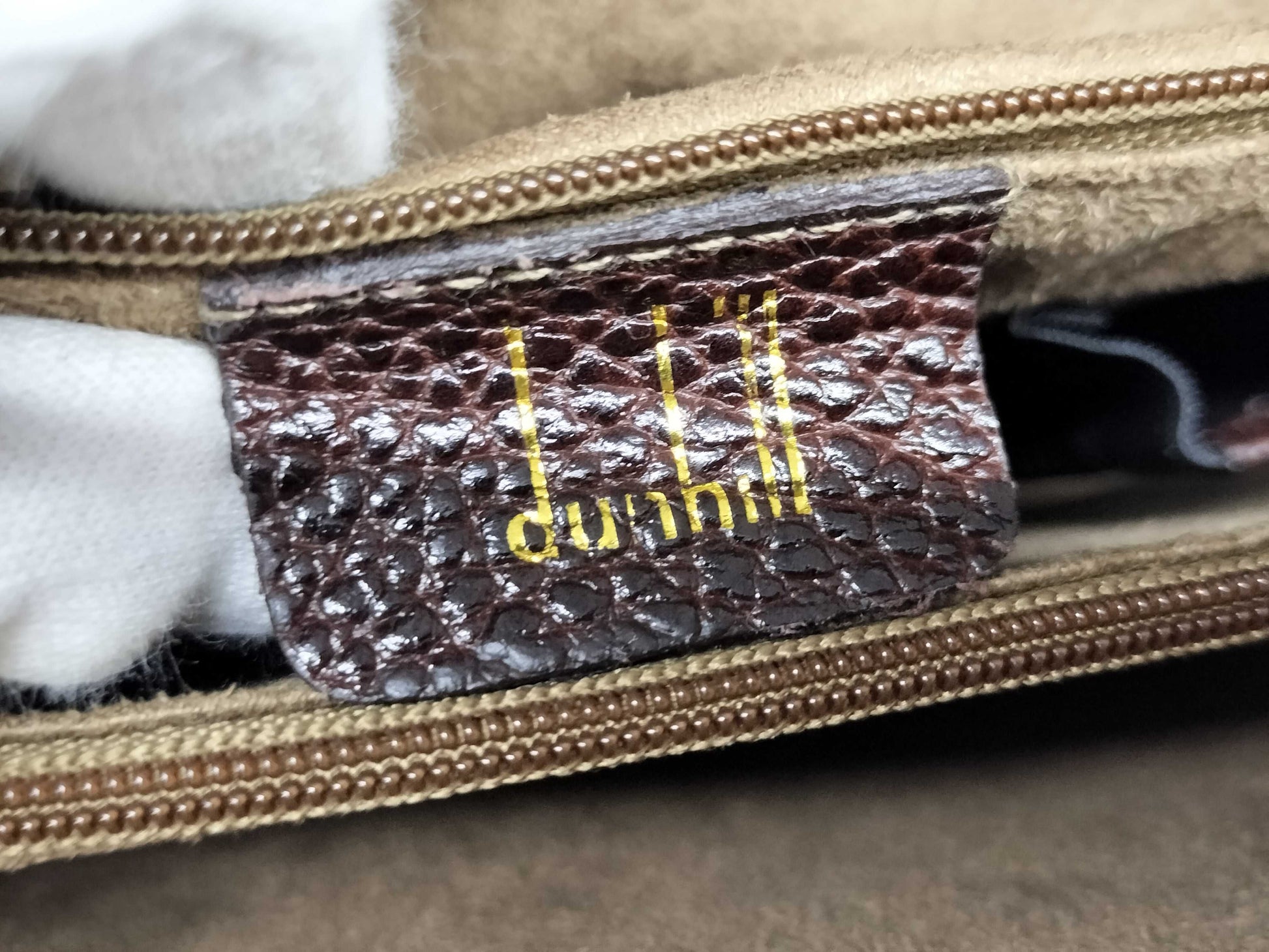 Dunhill Leather Shoulder Bag, Dark Brown