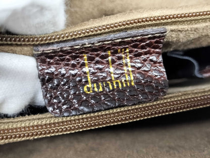 Dunhill Leather Shoulder Bag, Dark Brown