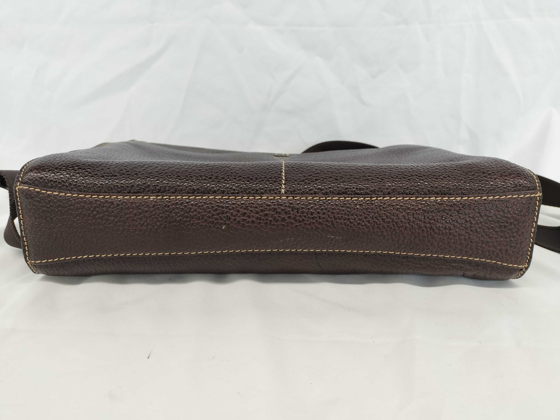 Dunhill Leather Shoulder Bag, Dark Brown