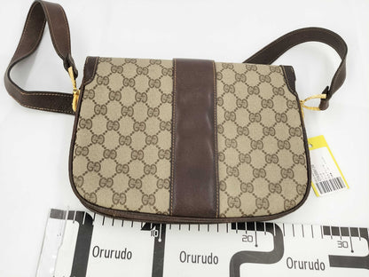 GUCCI GG Supreme Leather Shoulder Bag with GG Hardware