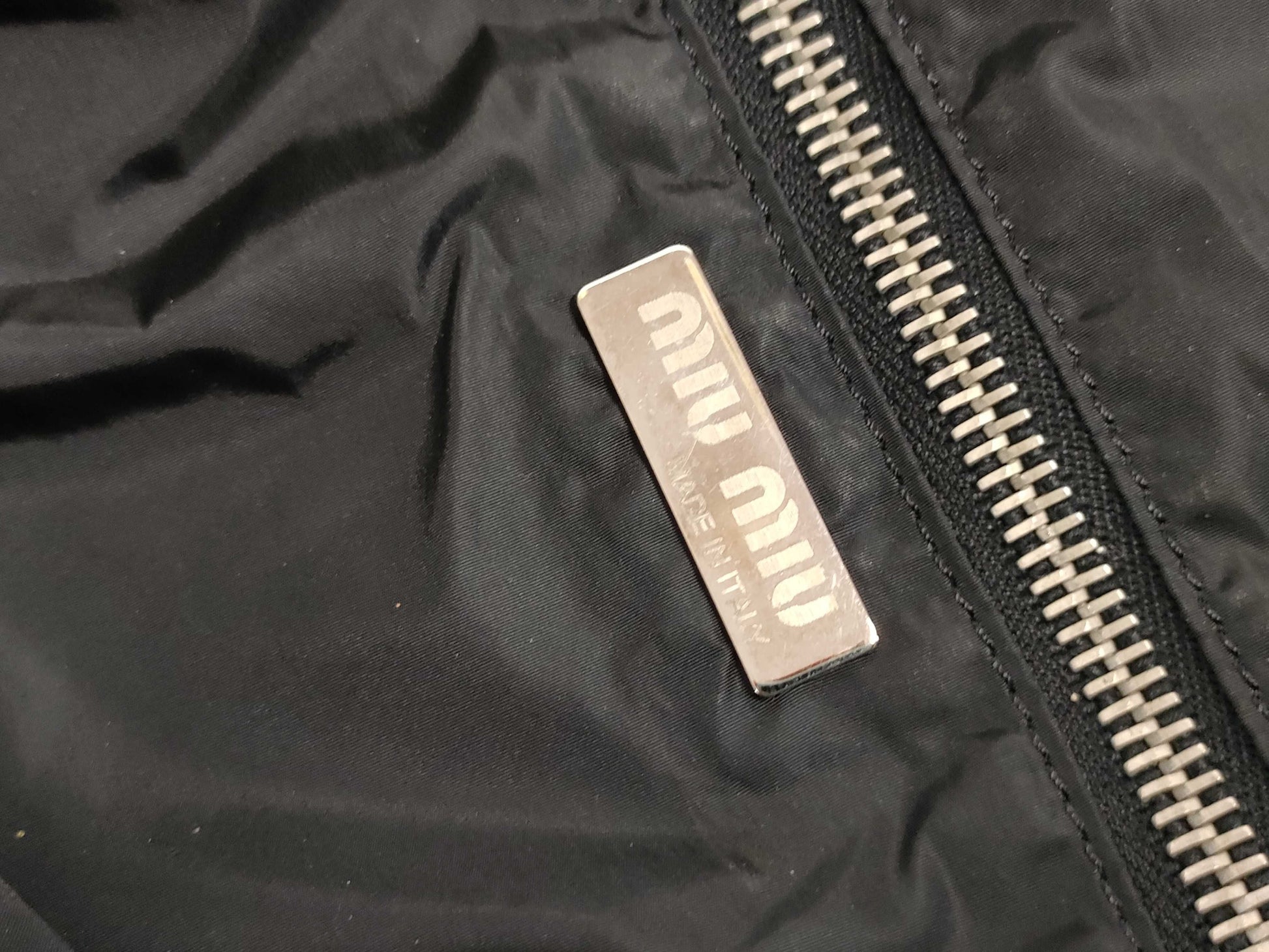 Miu Miu nylon/leather tote bag