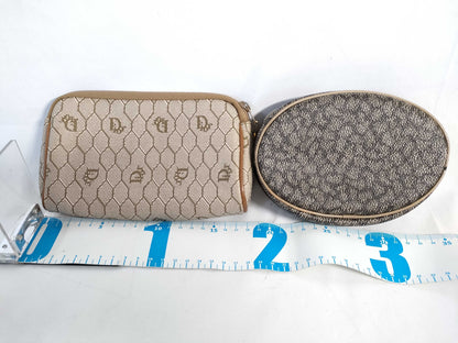 Dior Pouch PVC x Leather Honeycomb Pattern / Saint Laurent Cosmetic Pouch Pouch