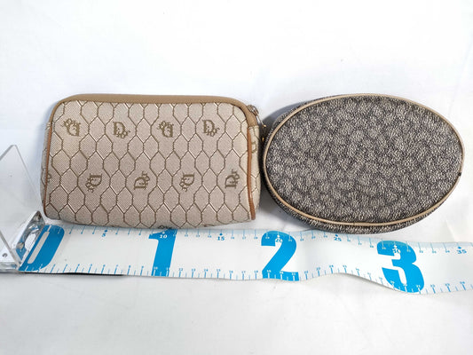 Dior Pouch PVC x Leather Honeycomb Pattern / Saint Laurent Cosmetic Pouch Pouch
