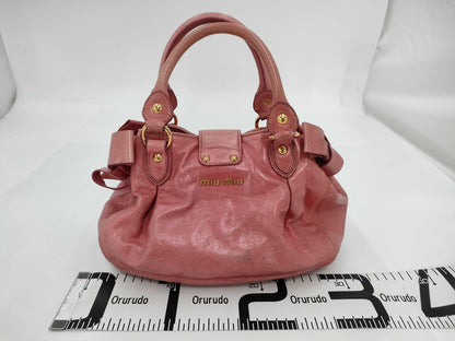 Miu Miu Leather 2-Way Pink Handbag