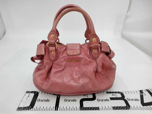 Miu Miu Leather 2-Way Pink Handbag