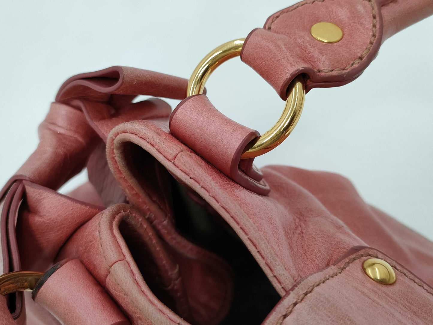 Miu Miu Leather 2-Way Pink Handbag