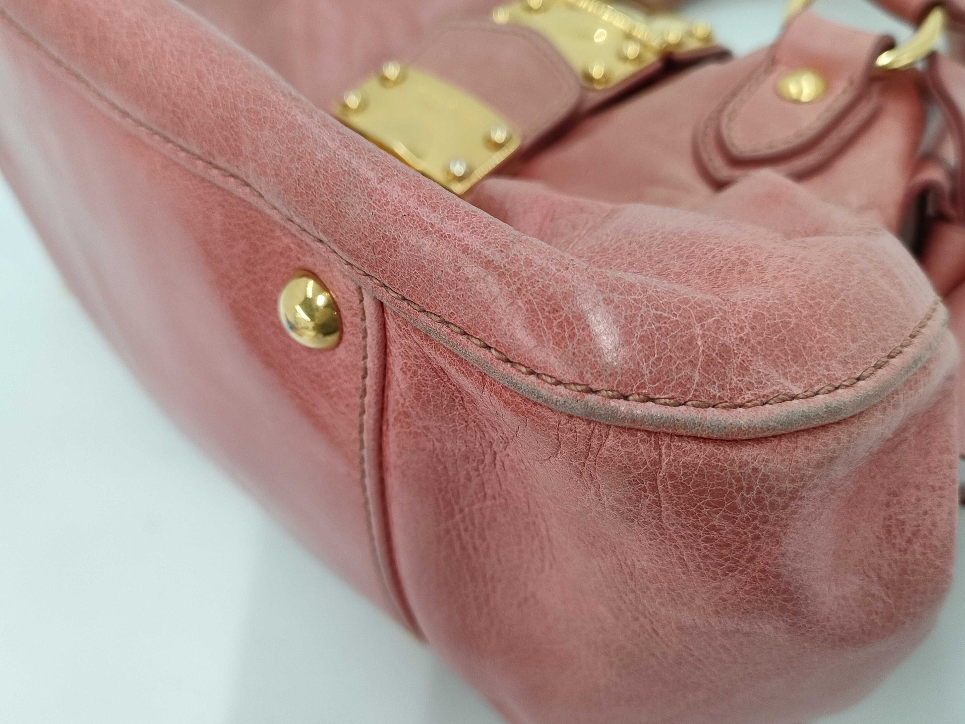 Miu Miu Leather 2-Way Pink Handbag