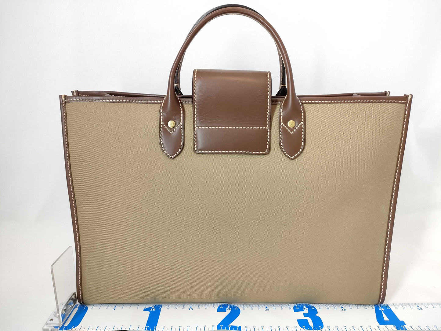 HUNTING WORLD Briefcase Tote Hand Leather Canvas Tote Bag