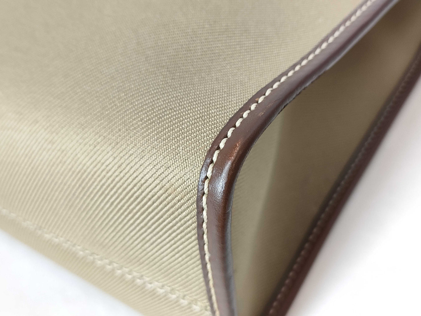 HUNTING WORLD Briefcase Tote Hand Leather Canvas Tote Bag