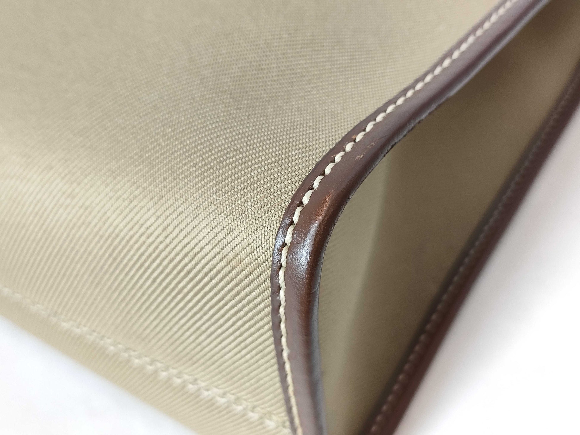 HUNTING WORLD Briefcase Tote Hand Leather Canvas Tote Bag