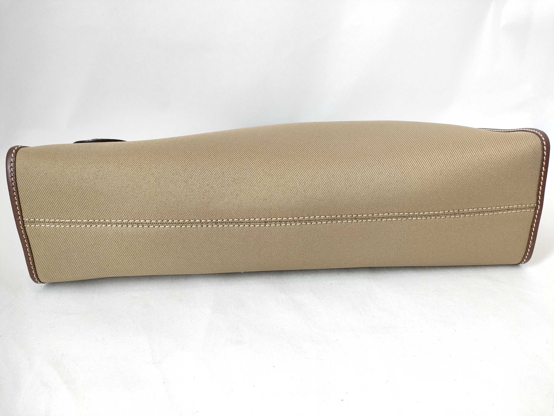 HUNTING WORLD Briefcase Tote Hand Leather Canvas Tote Bag