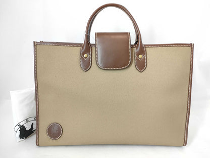 HUNTING WORLD Briefcase Tote Hand Leather Canvas Tote Bag