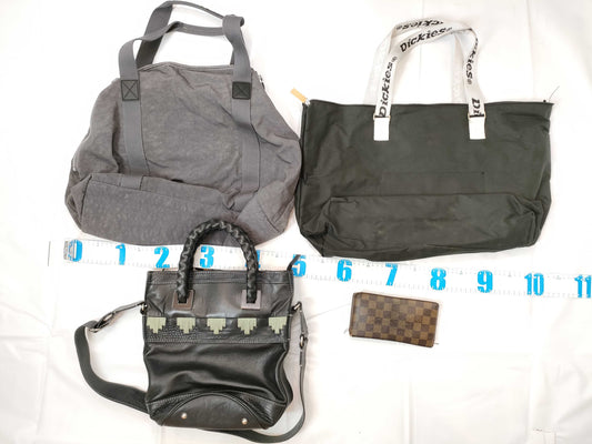LOUIS VUITTON Damier Kipling Shoulder Bag/Damier Wallet and Other 4 Handbags