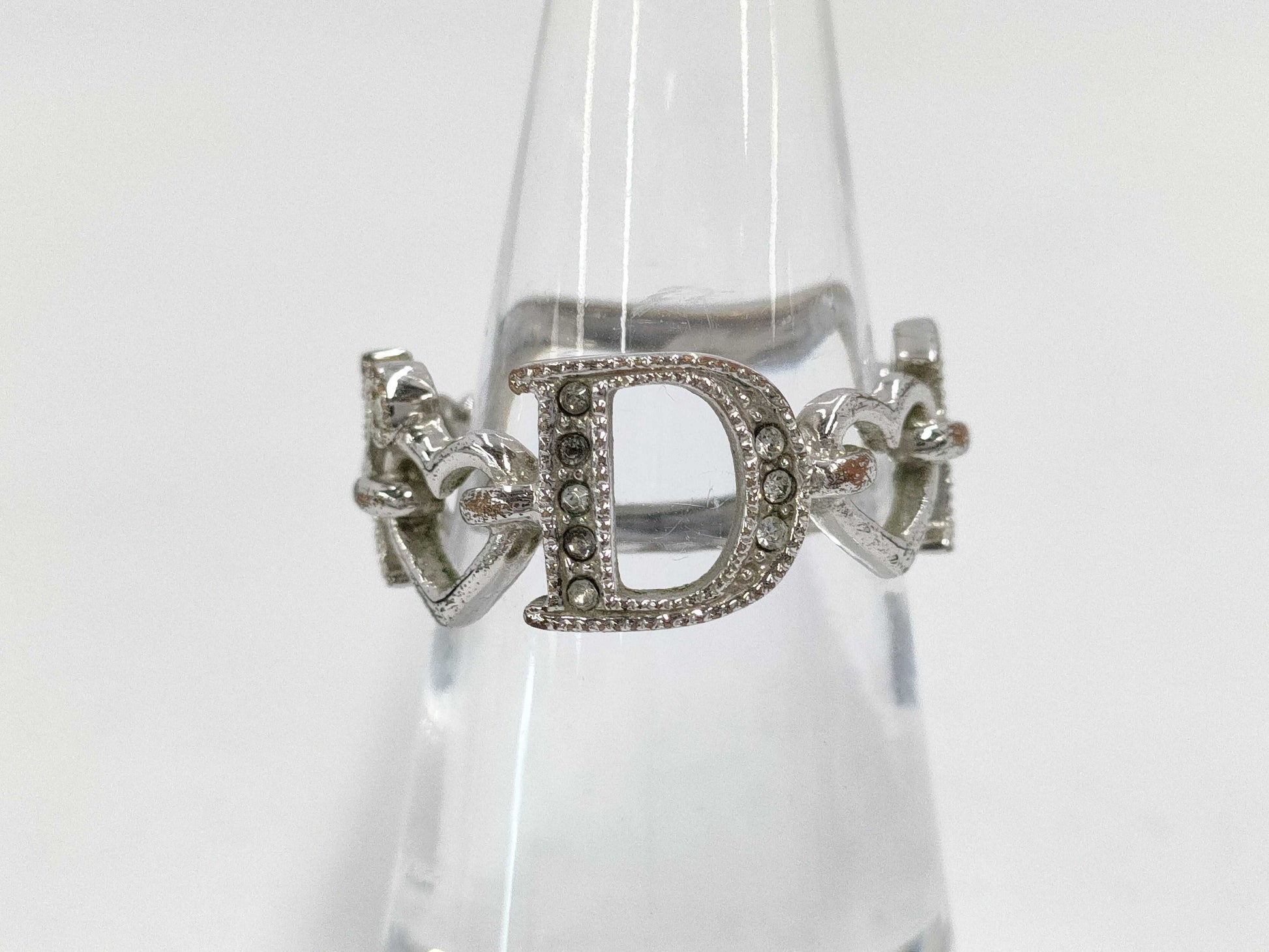 Dior Logo Heart Stone Ring
