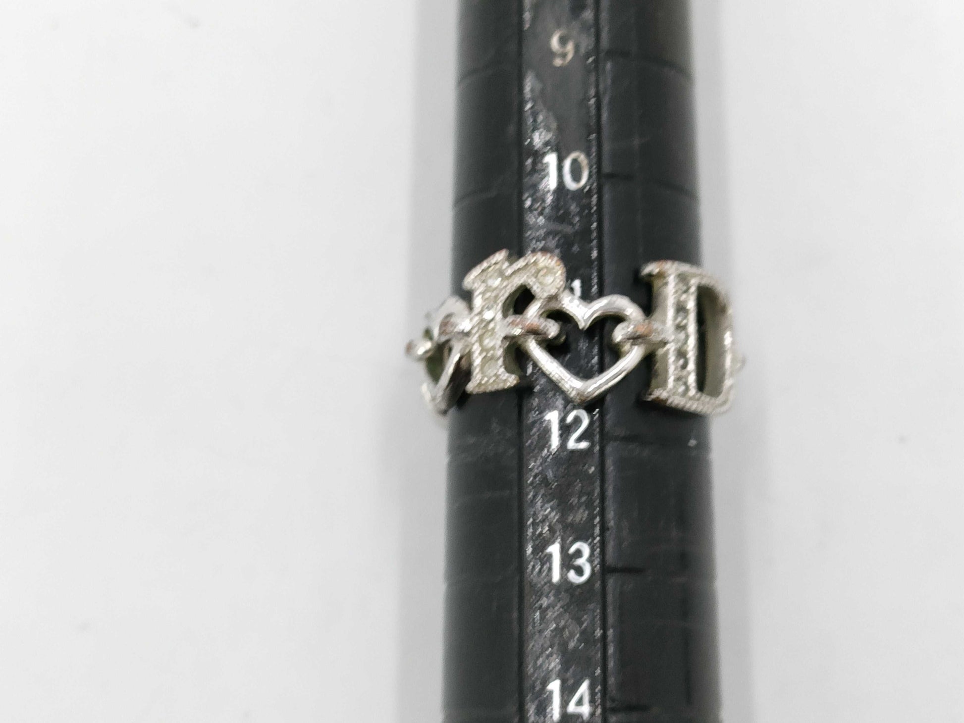 Dior Logo Heart Stone Ring