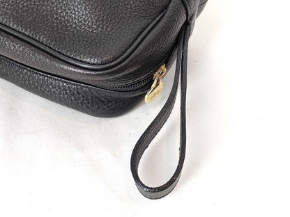 VERSACE VERSACE Leather Black Clutch Bag Second Bag