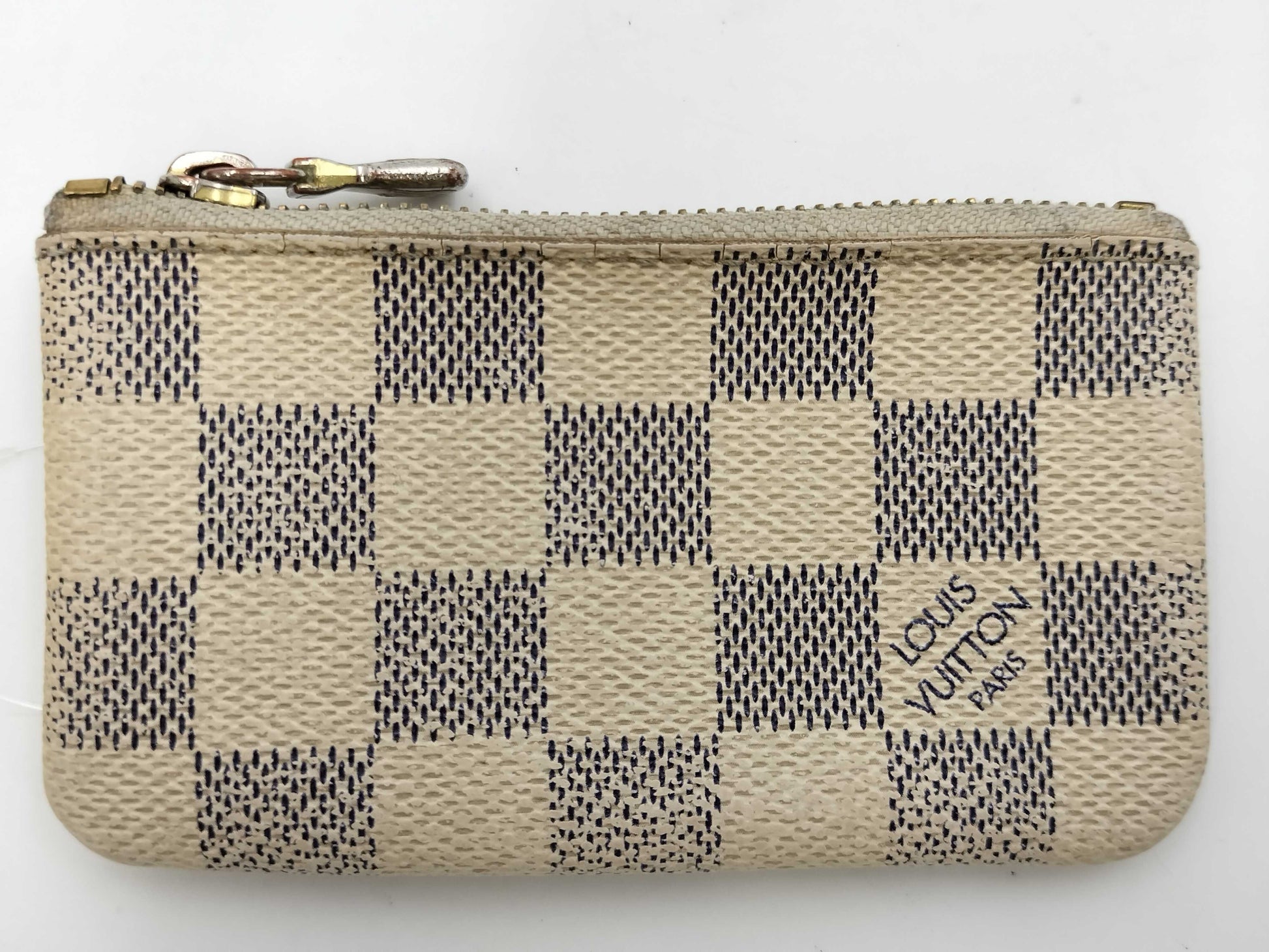 LOUIS VUITTON Damier Azur Pochette Cle Coin Case