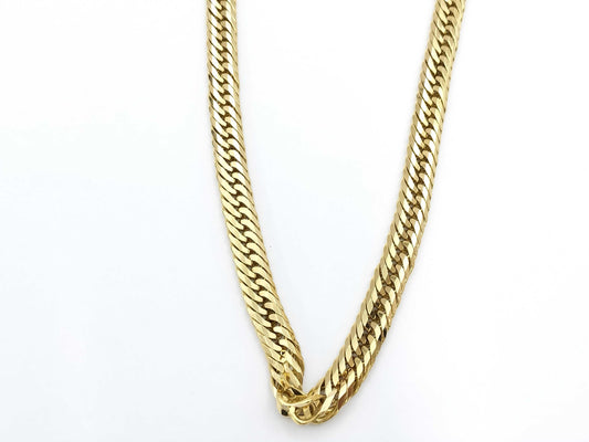 12-sided triple 18K gold chain necklace 100.3g