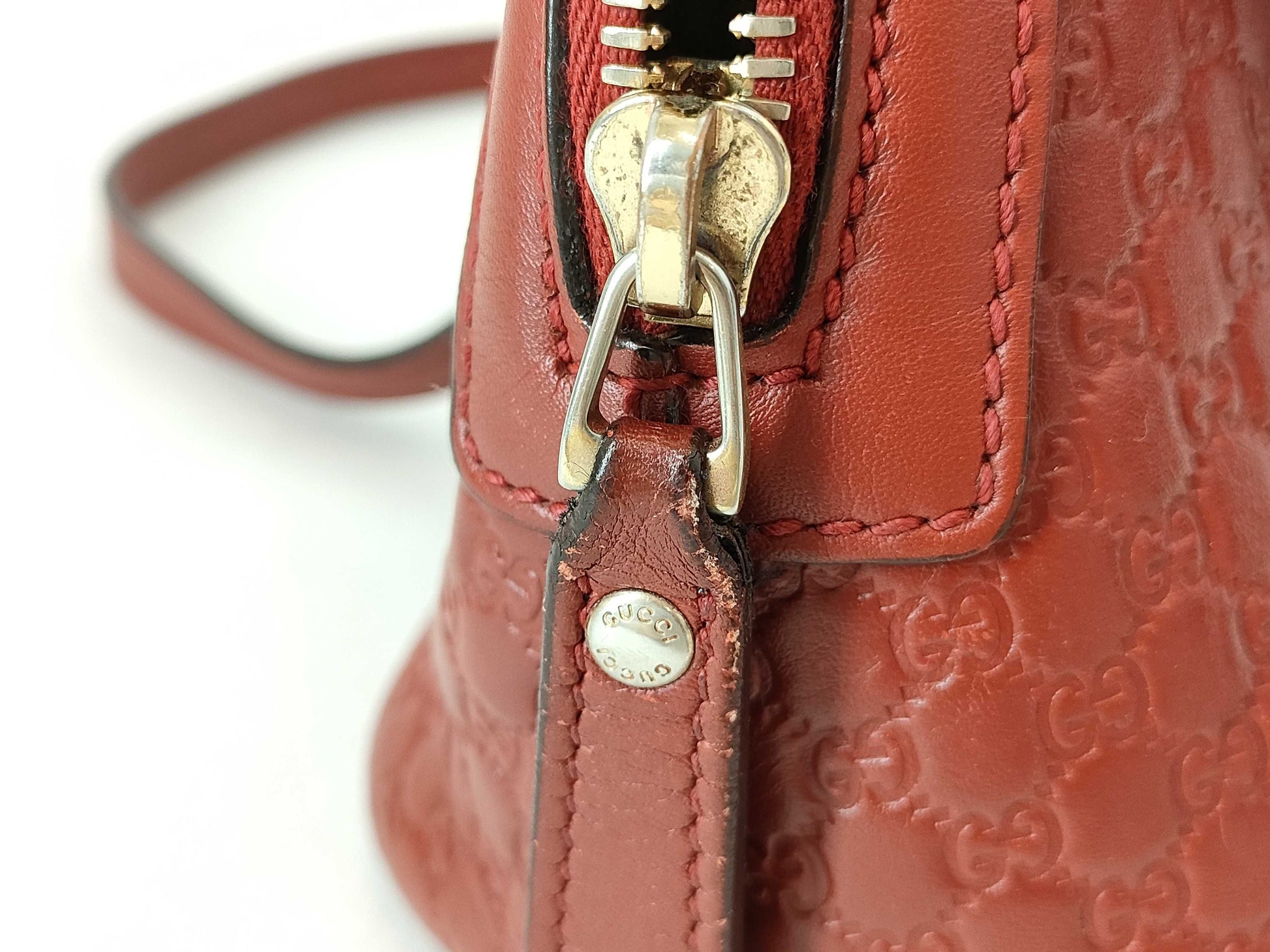 GUCCI 449654 2-Way Red Handbag