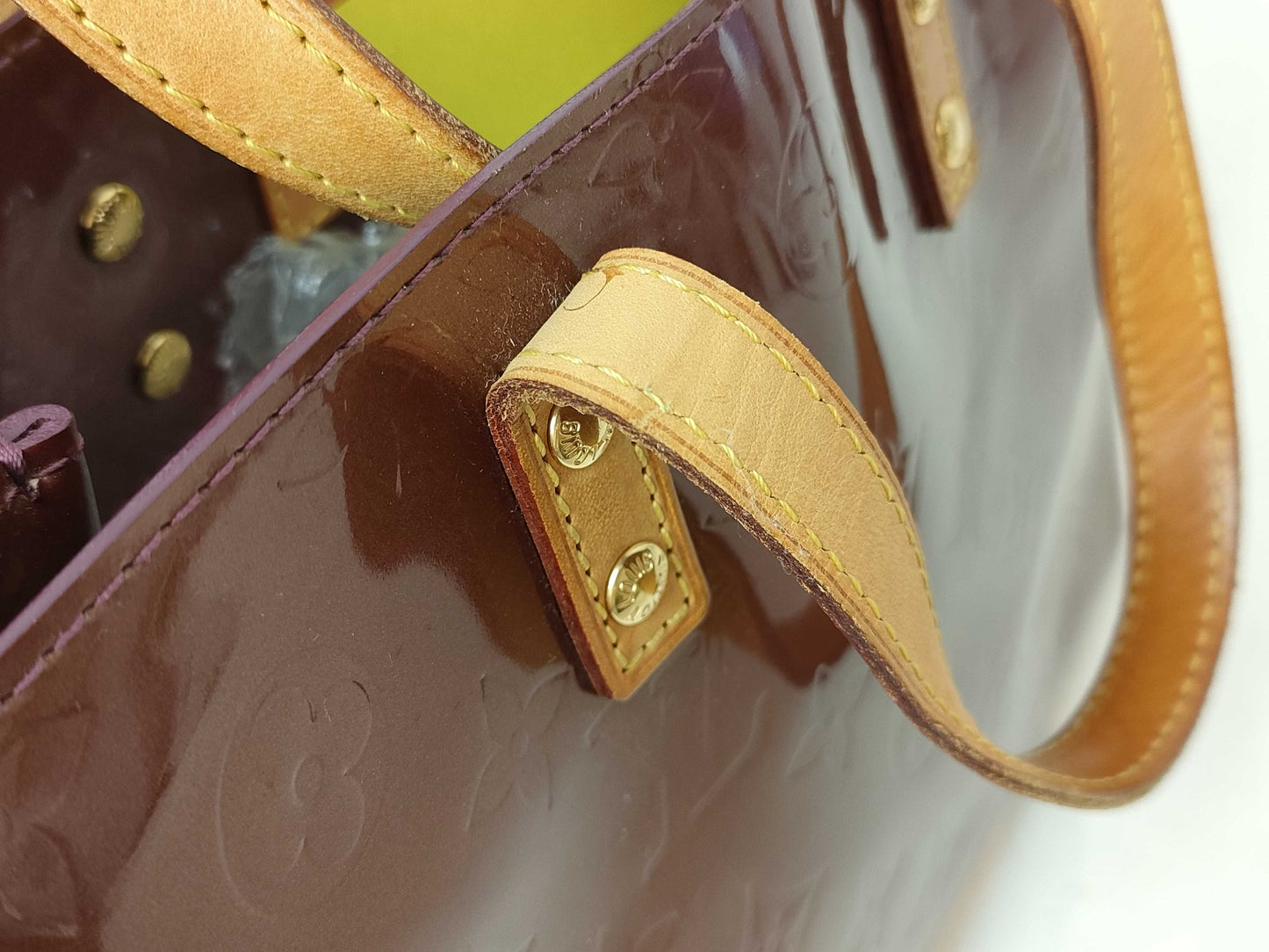 LOUIS VUITTON RFID verification failed MI4077 Vernis Reed PM handbag