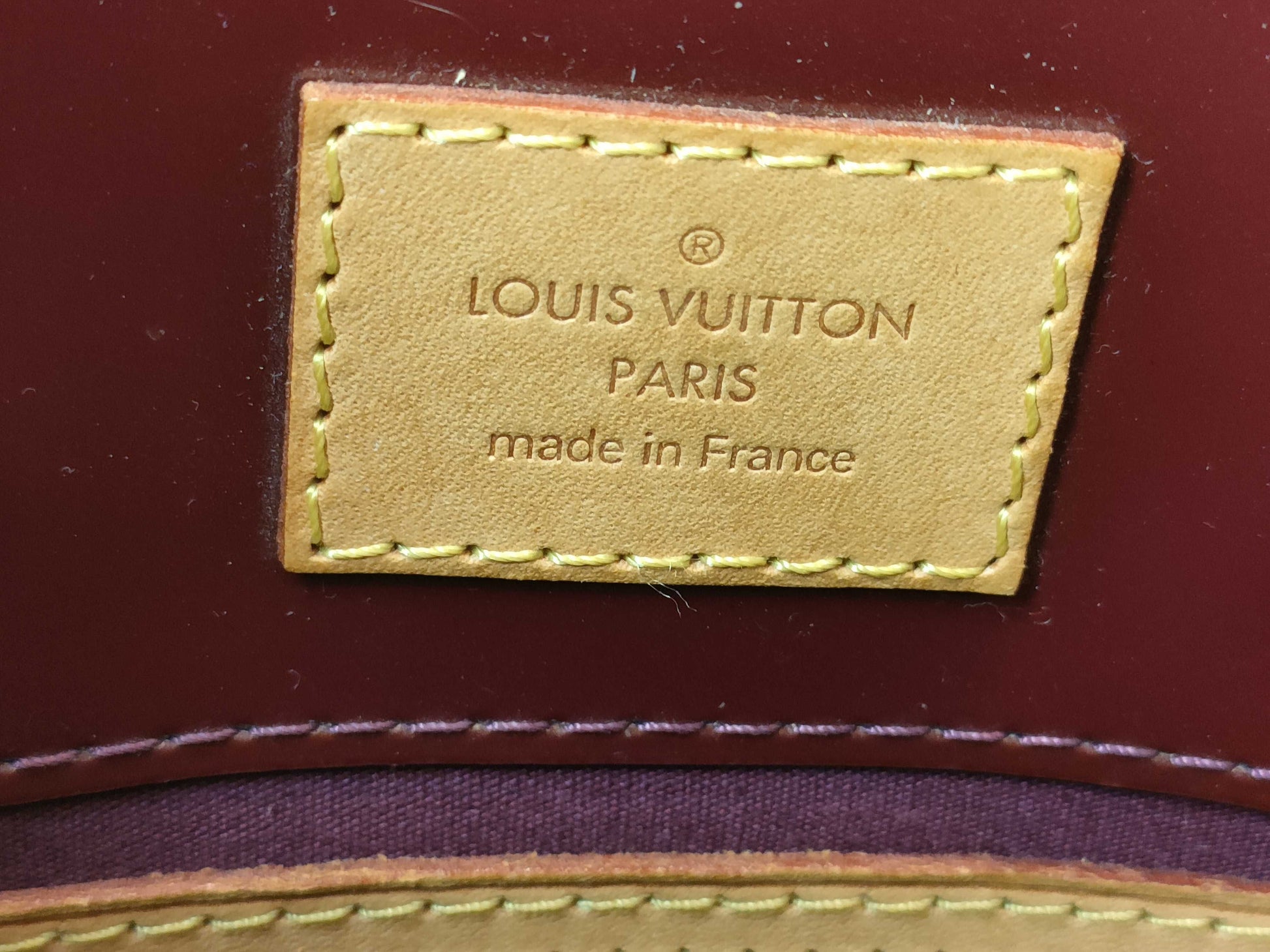 LOUIS VUITTON RFID verification failed MI4077 Vernis Reed PM handbag