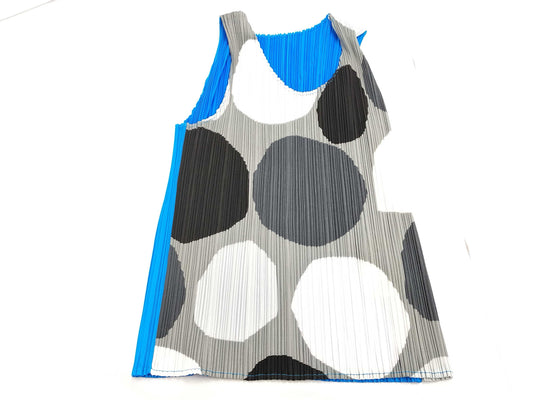 ISSEY MIYAKE Pleats Please Top Blue/White/Black Top