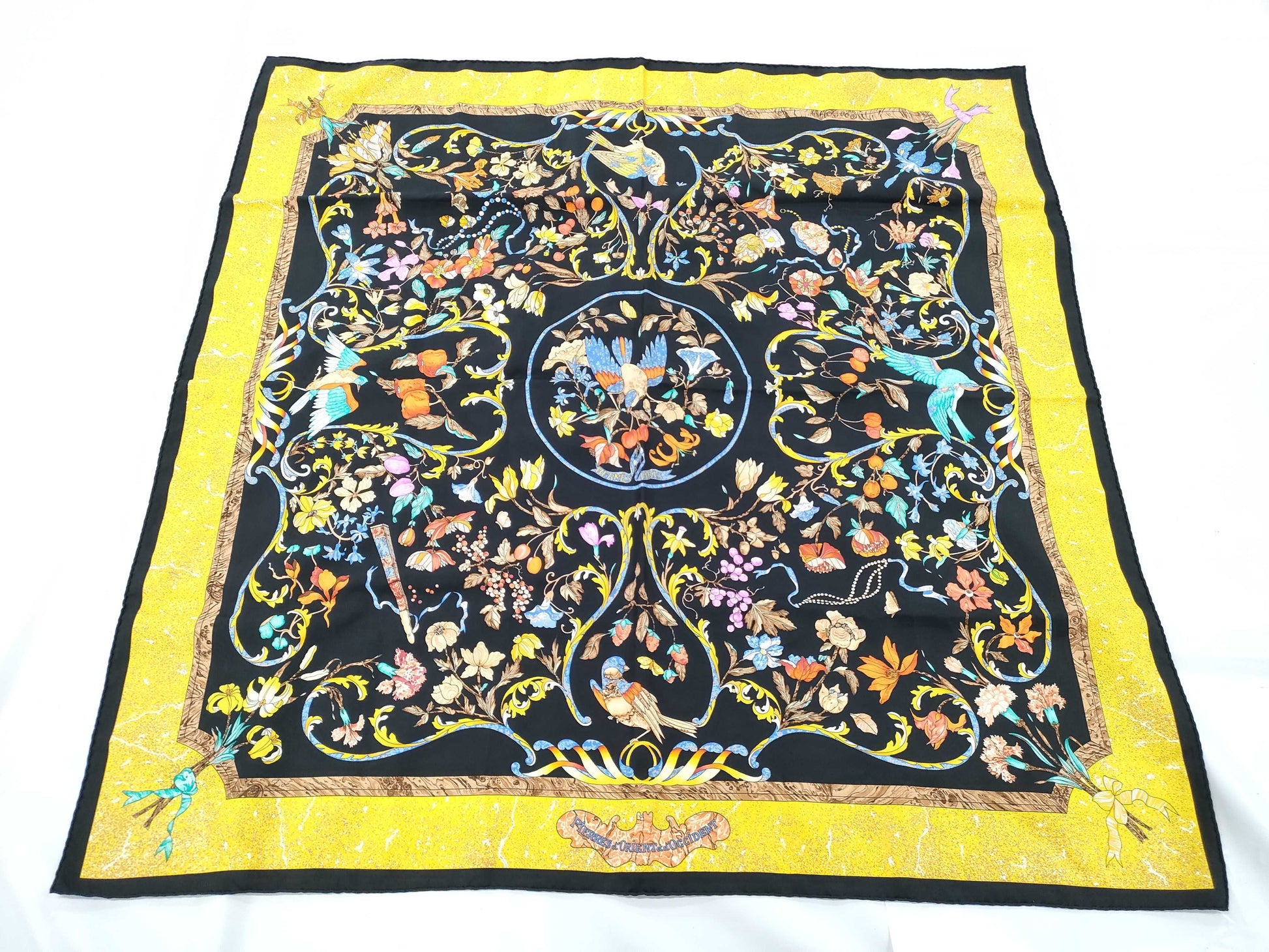 HERMES Carré Scarf with Eastern Stones and Western Stonework