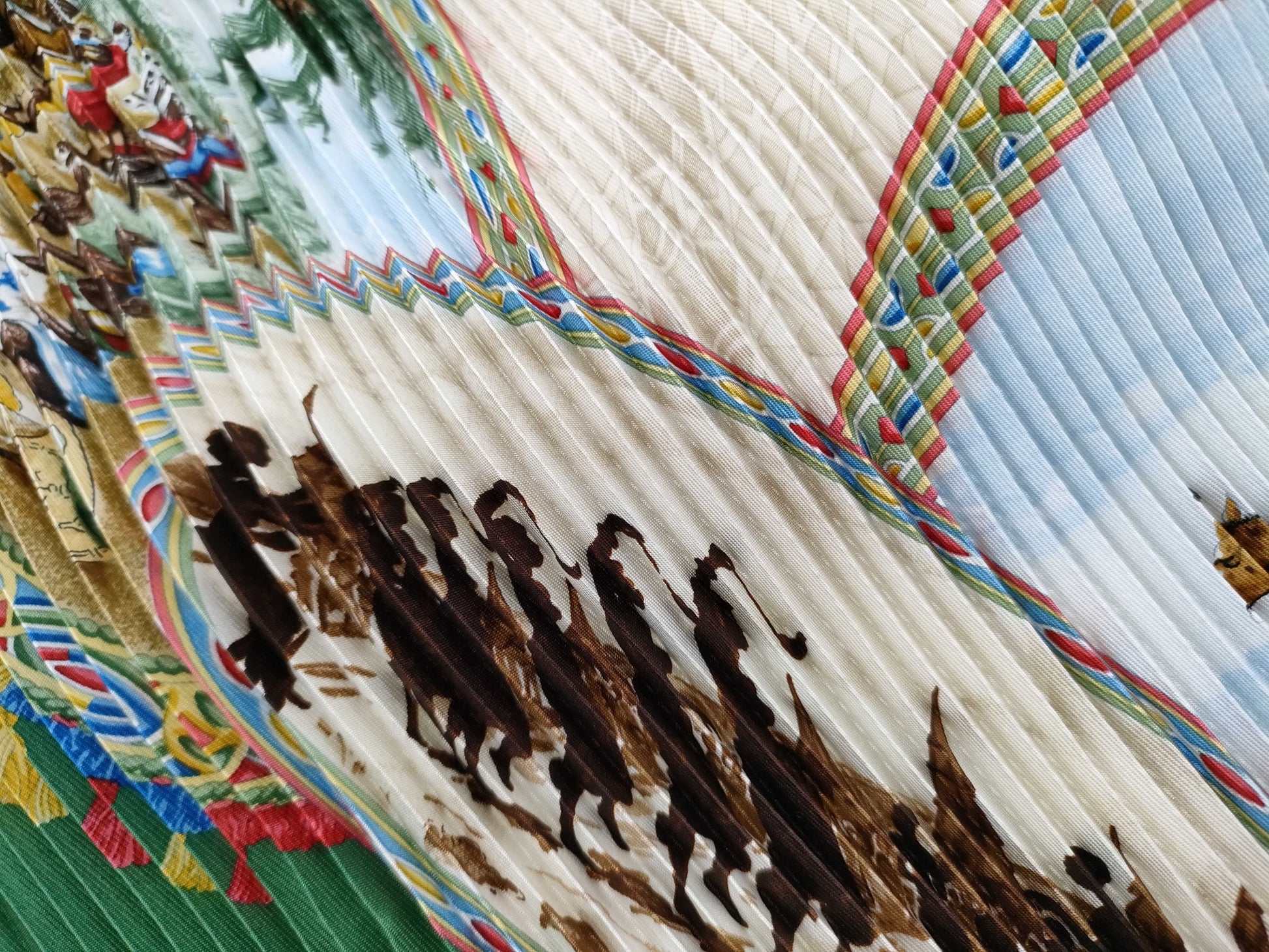 HERMES Carre Pleated Scarf