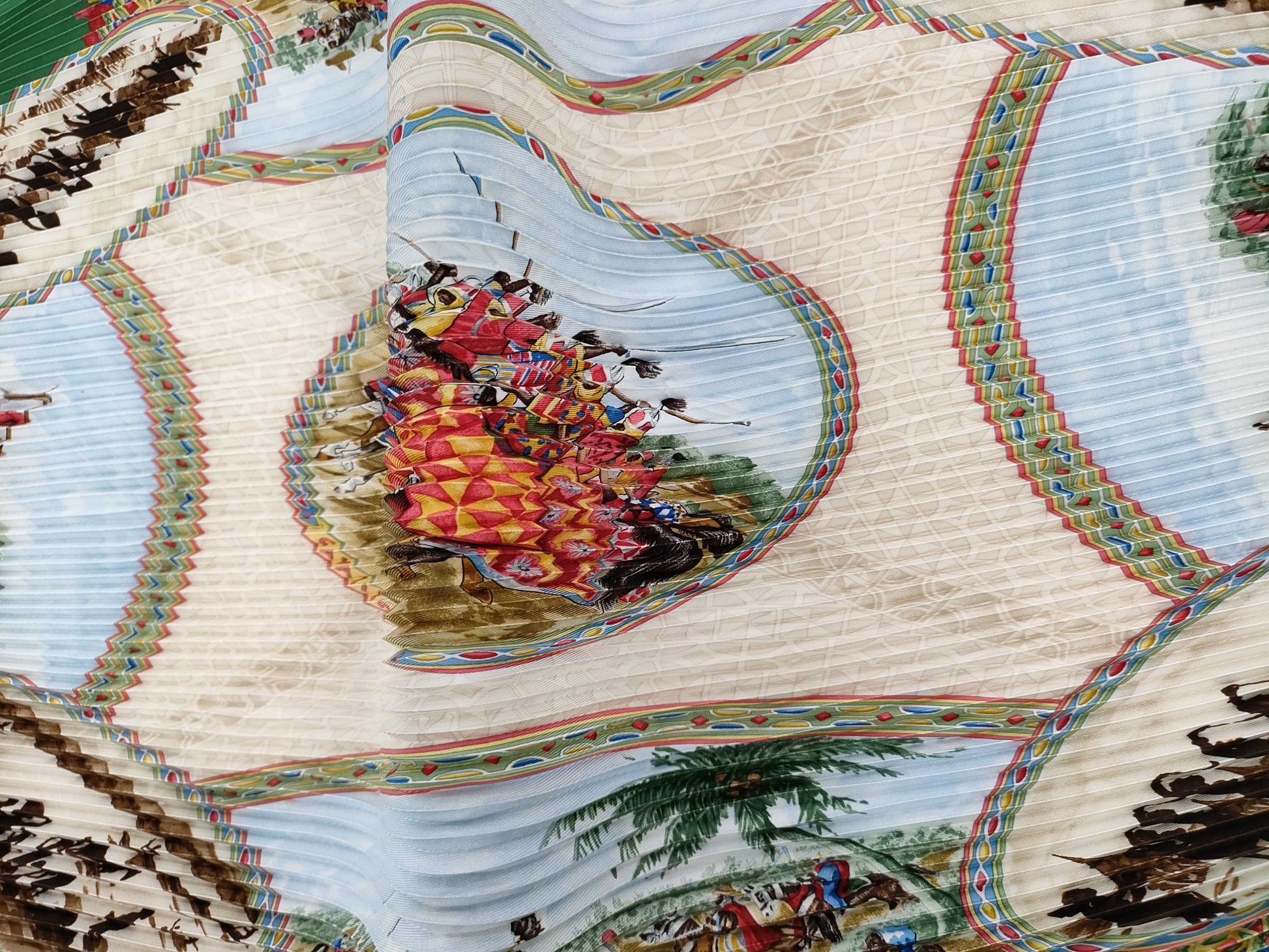 HERMES Carre Pleated Scarf