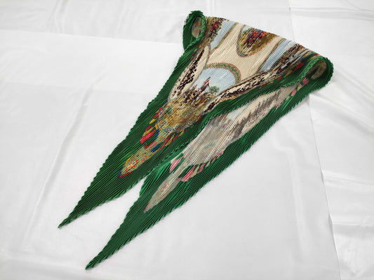 HERMES Carre Pleated Scarf