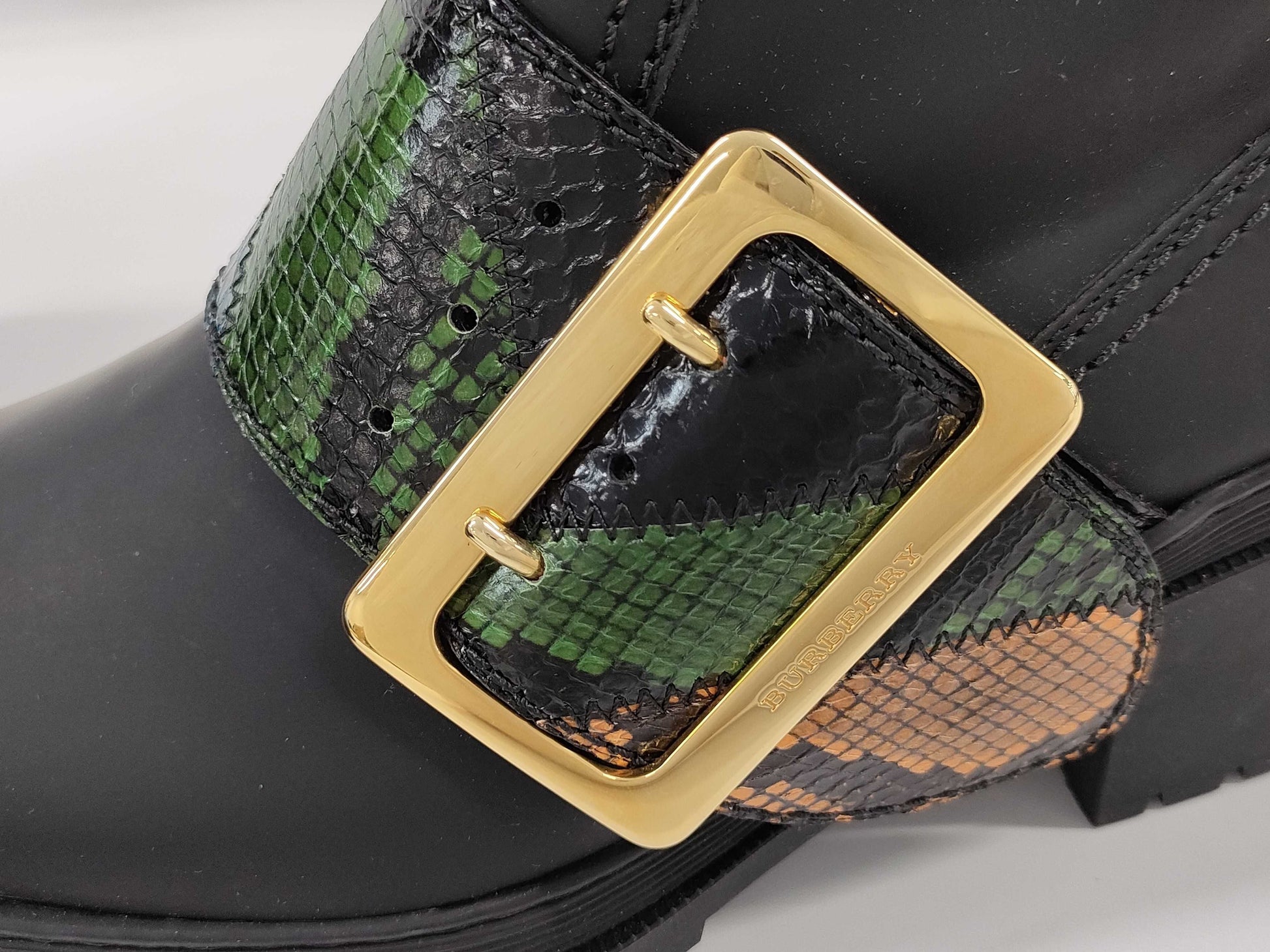 BURBERRY Python Embossed Short Boots Other Shoes
