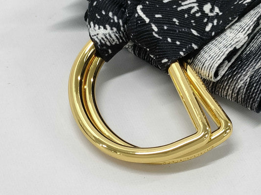 BURBERRY Silk Black Belt