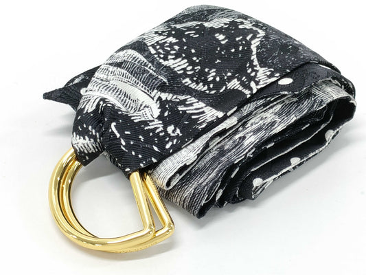 BURBERRY Silk Black Belt