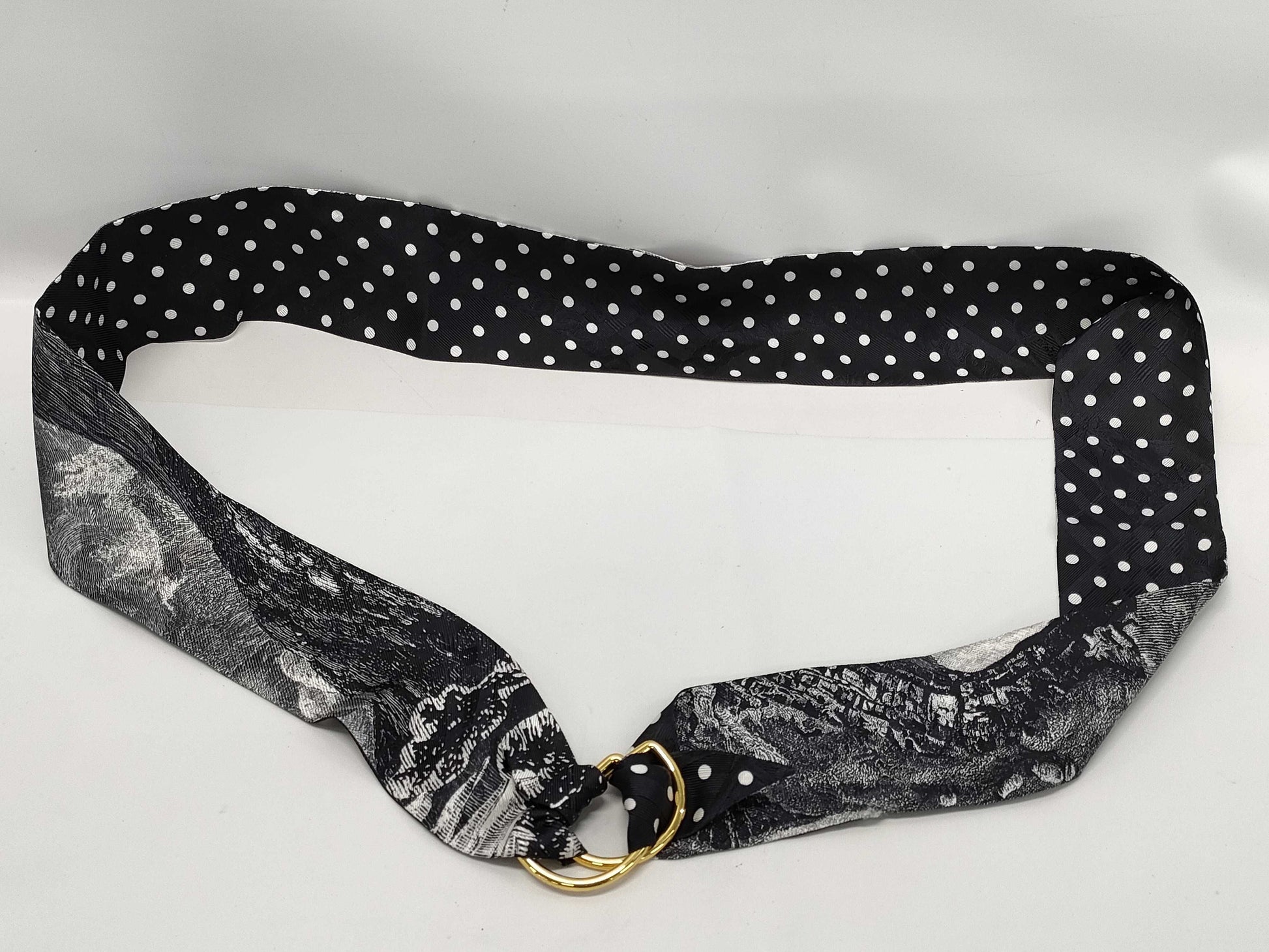 BURBERRY Silk Black Belt