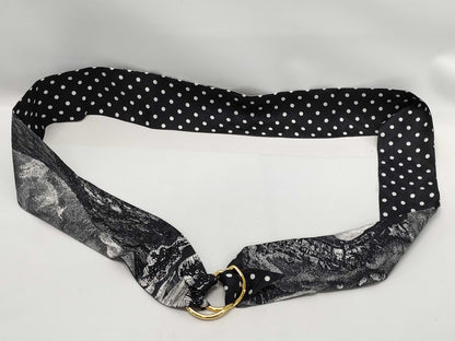 BURBERRY Silk Black Belt