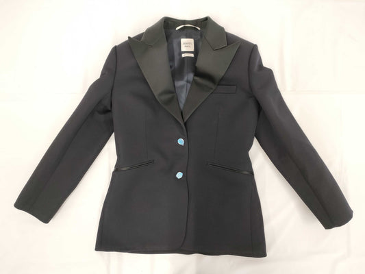 HERMES 5E0299DH Peak Lapel Tailored Jacket with Tags