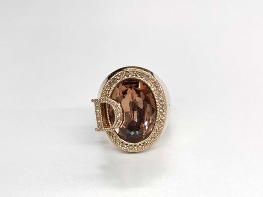 Dior Vintage Stone Logo Ring