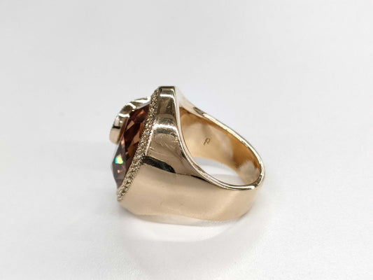 Dior Vintage Stone Logo Ring