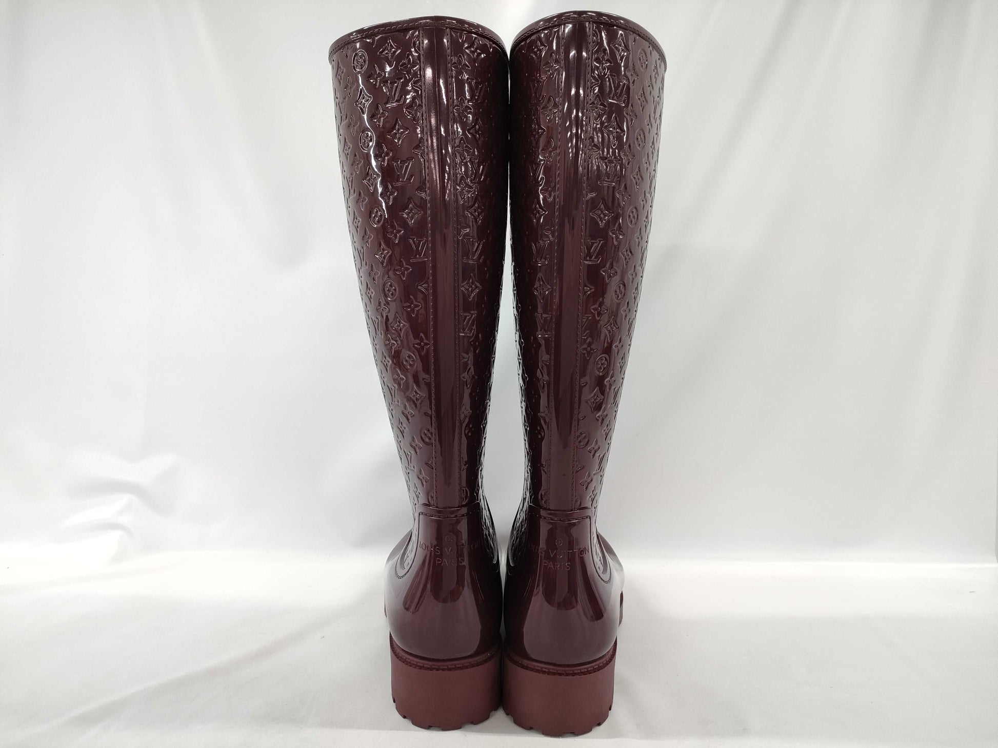 LOUIS VUITTON Splash Line Long Boots with Accessories Rain Boots
