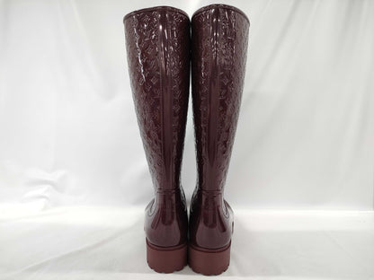 LOUIS VUITTON Splash Line Long Boots with Accessories Rain Boots