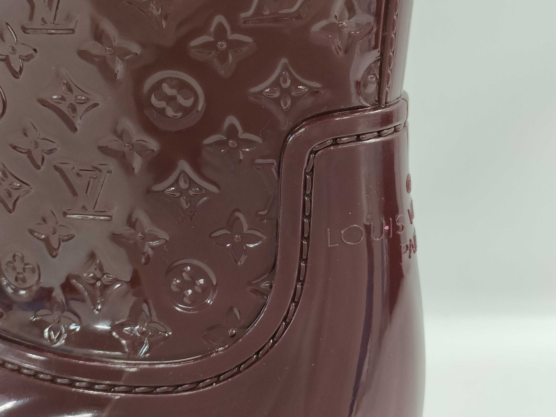 LOUIS VUITTON Splash Line Long Boots with Accessories Rain Boots